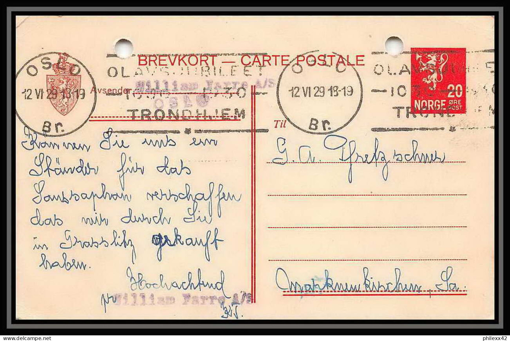 2763/ Norvège (Norway) Entier Stationery Carte Postale (postcard) N°85 Oslo Pou Wien Autriche (Austria) 1950 - Interi Postali