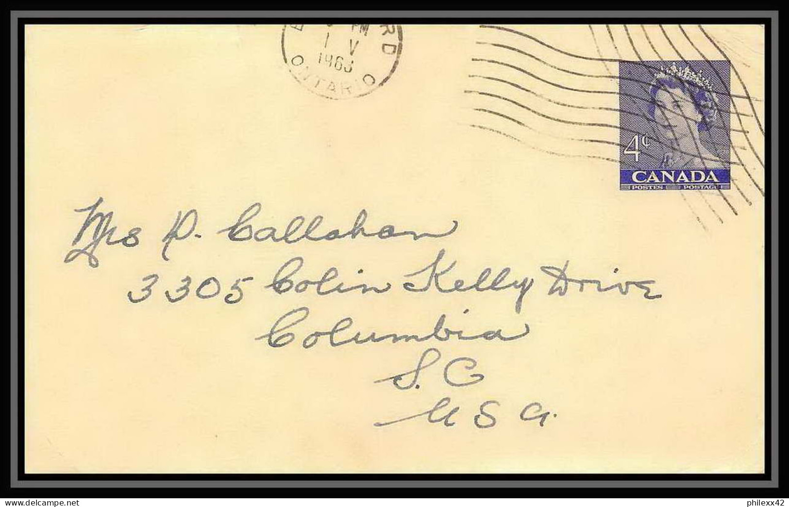 3244/ Canada Entier Stationery Carte Postale (postcard) 1963  - 1903-1954 De Koningen