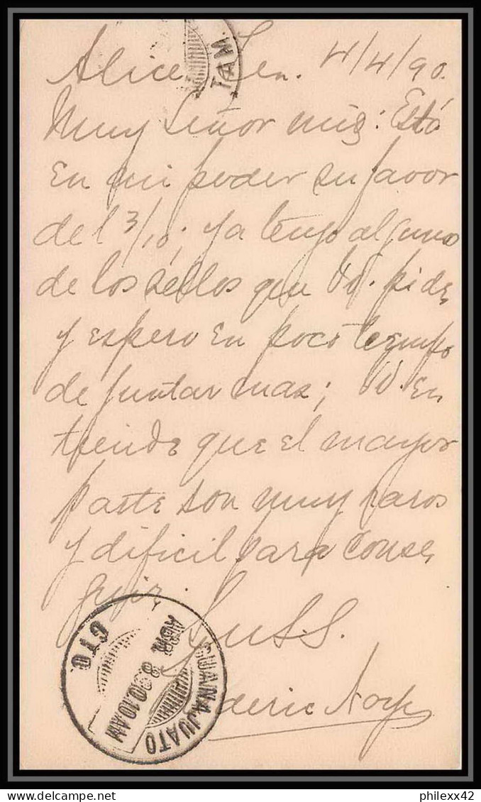 3257/ USA Entier Stationery Carte Postale (postcard) N°8 Pour Guanajuato Mexico 1890 - ...-1900