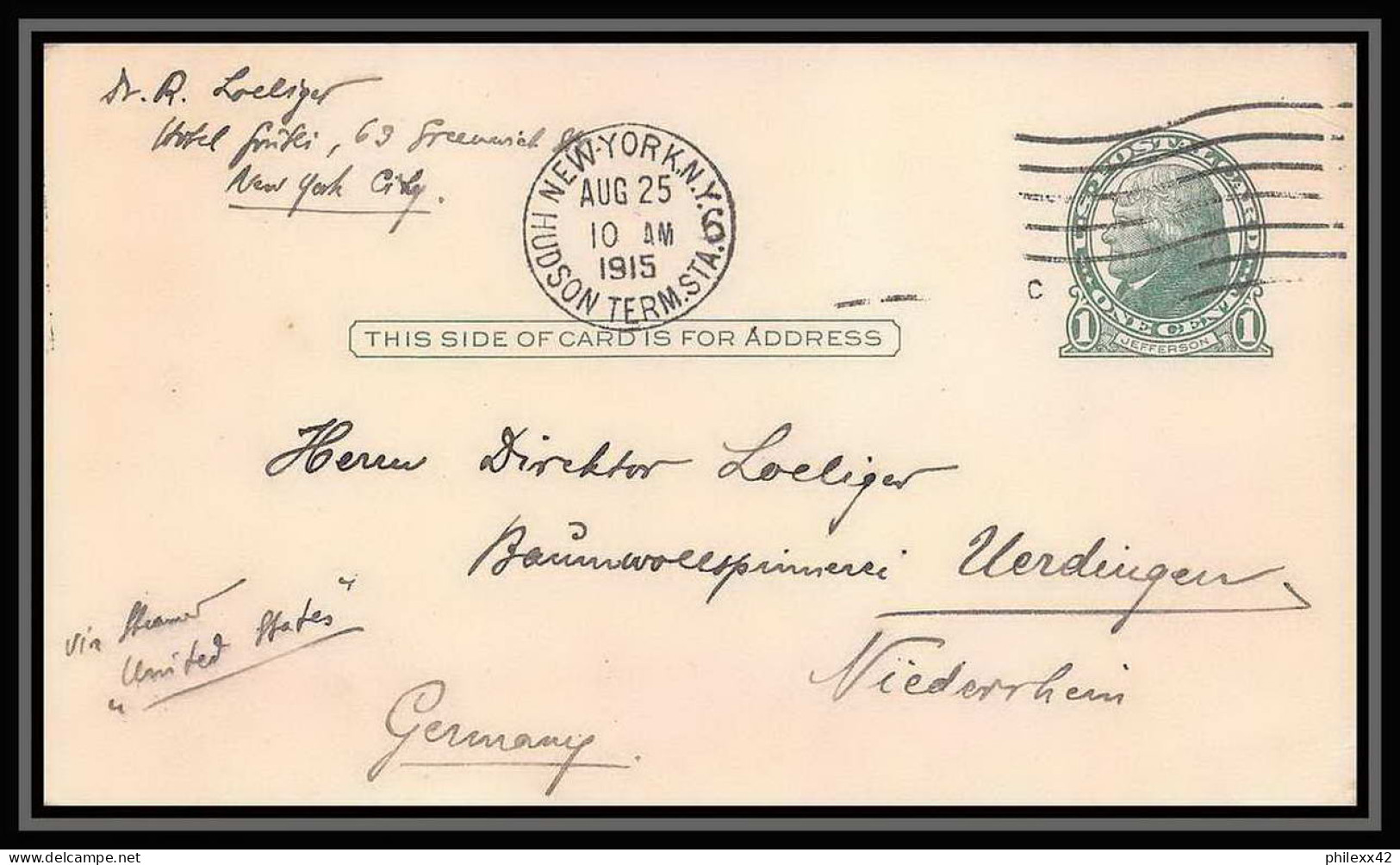 3286/ USA Entier Stationery Carte Postale (postcard) 1915 - 1901-20
