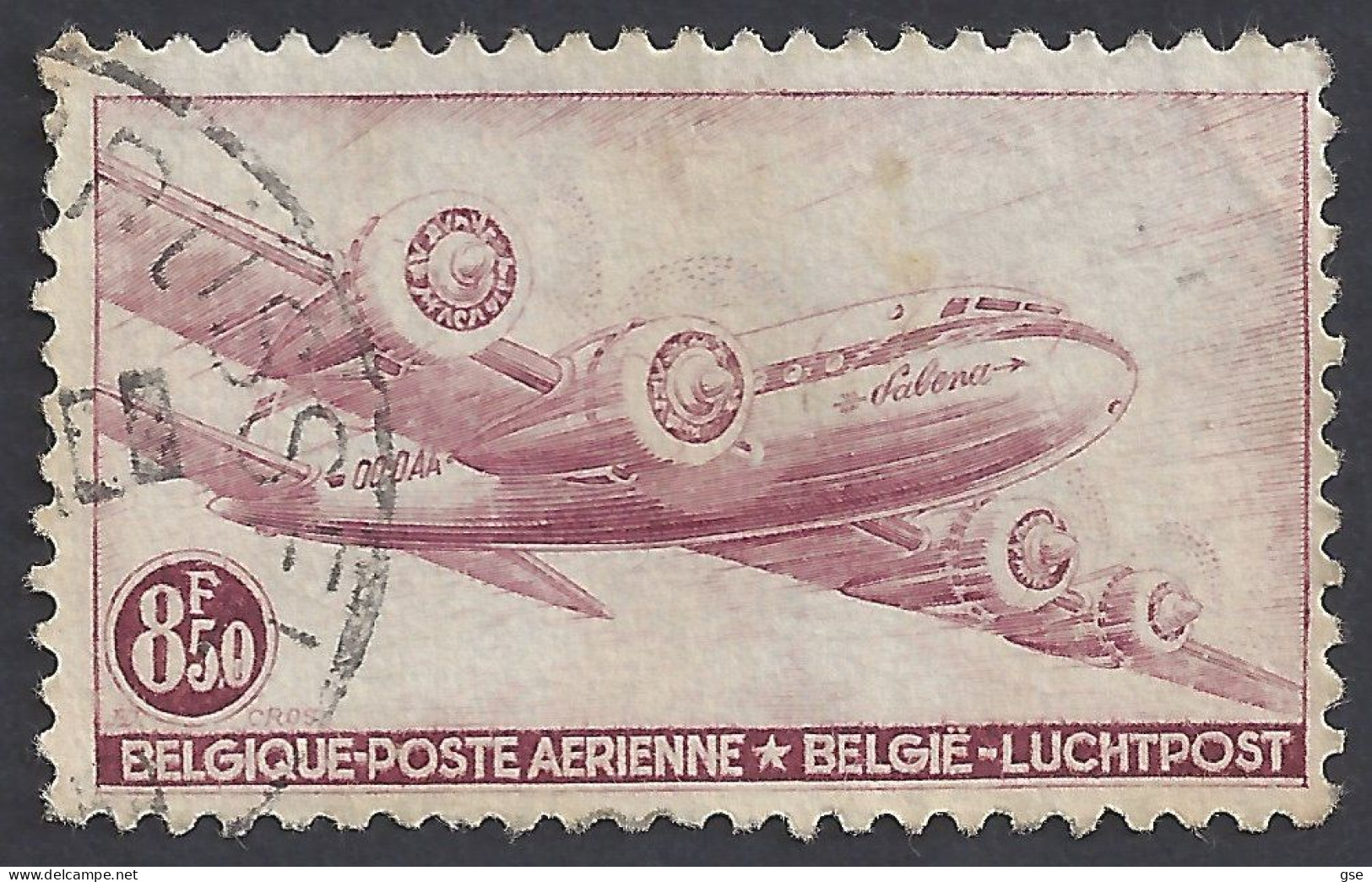 BELGIO 1946 - Unificato A9° - Aereo | - Oblitérés