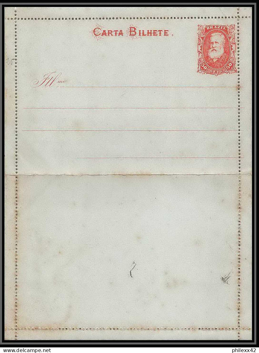 4063/ Brésil (brazil) Entier Stationery Carte Lettre Letter Card N°10 Neuf (mint) 1886 - Postwaardestukken
