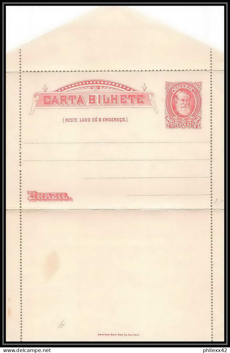 4067/ Brésil (brazil) Entier Stationery Carte Lettre Letter Card N°14 Neuf (mint) 1889 - Postal Stationery