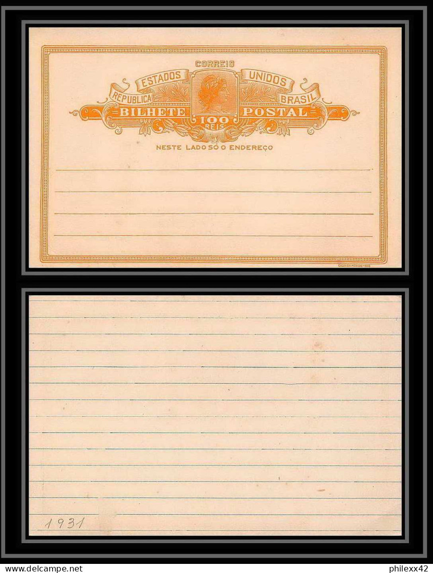 4074/ Brésil (brazil) Entier Stationery Carte Postale (postcard) N°50 Neuf (mint) 1932 - Postal Stationery