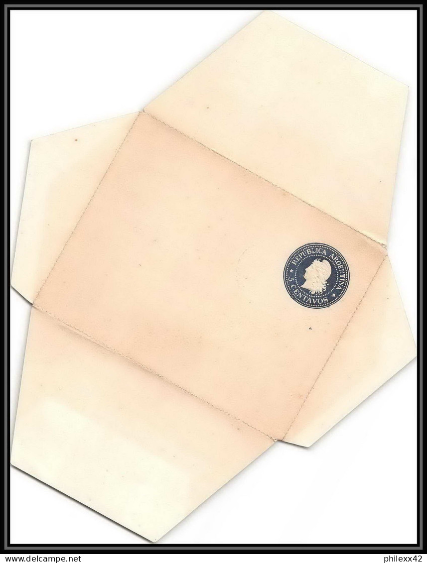 4124/ Argentine (Argentina) Entier Stationery Enveloppe (cover) 5c Blue Rare Neuf (mint) Tb - Postwaardestukken