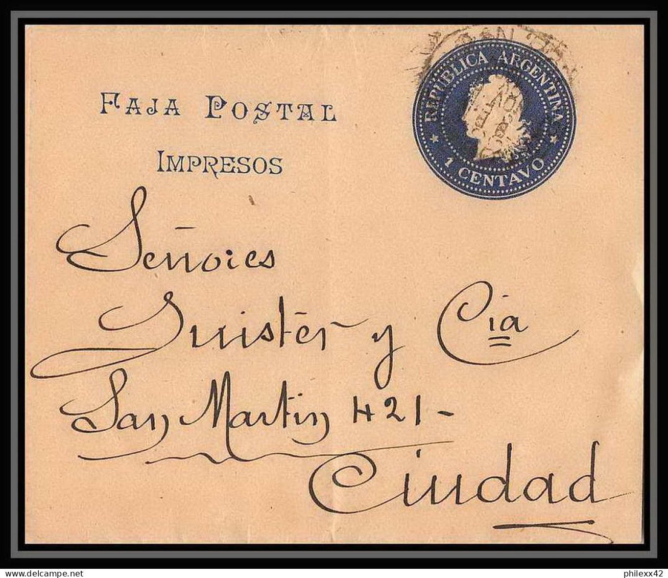 4128/ Argentine (Argentina) Entier Stationery Bande Pour Journal Newspapers Wrapper N°24 - Entiers Postaux