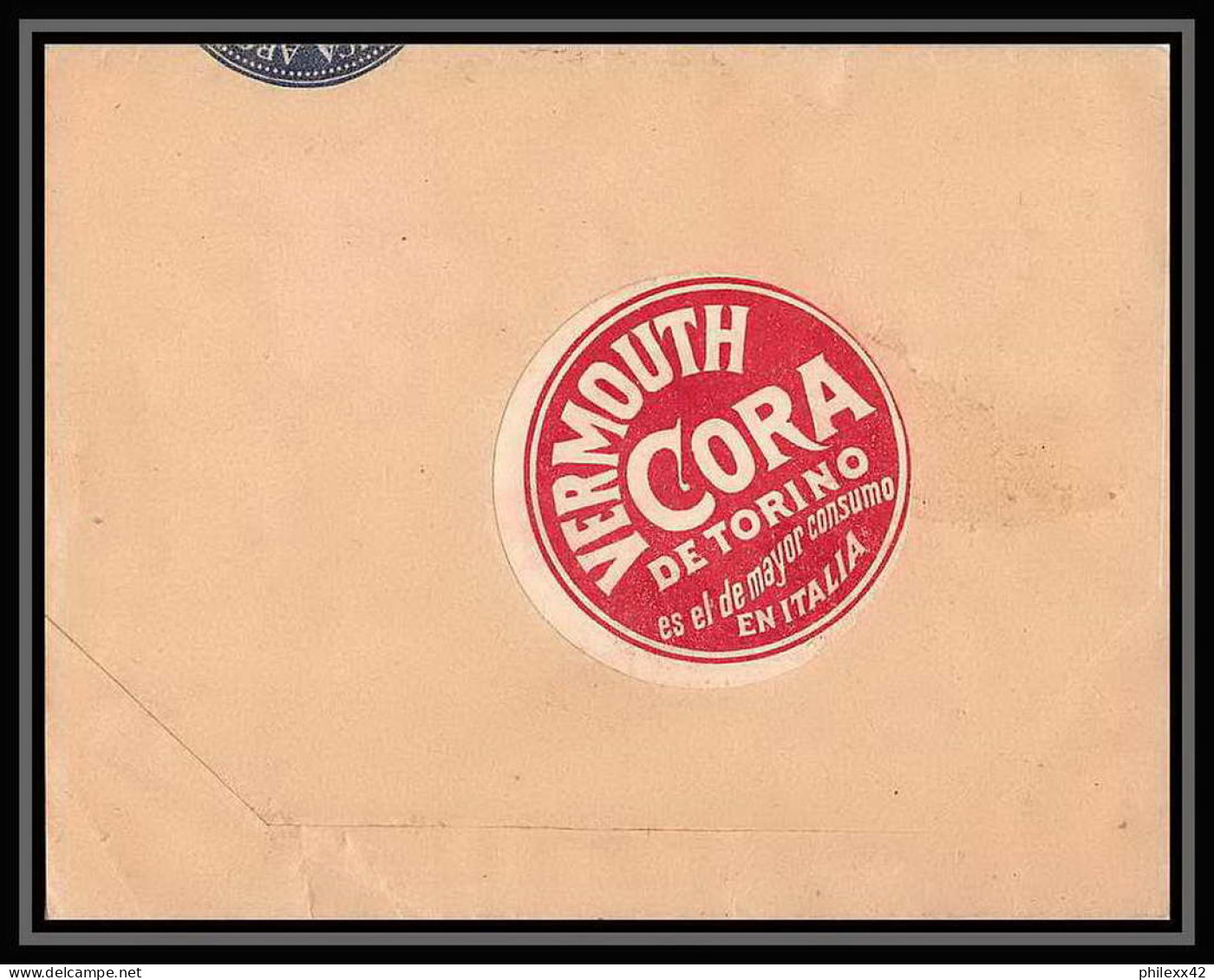 4127/ Argentine (Argentina) Entier Stationery Bande Pour Journal Newspapers Wrapper N°24 Vignette Vermouth Cora - Entiers Postaux