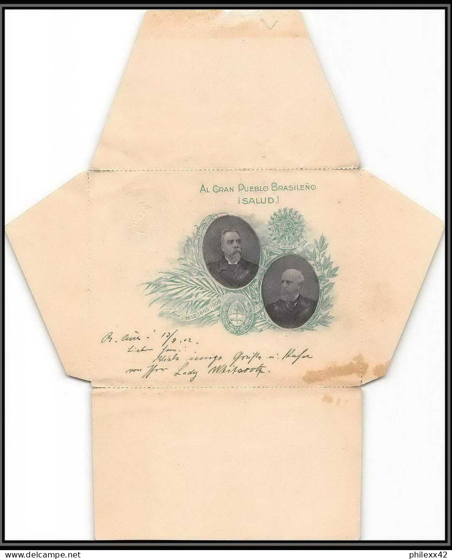 4134/ Argentine (Argentina) Entier Stationery Enveloppe (cover) 5C VERT 1902 - Postal Stationery