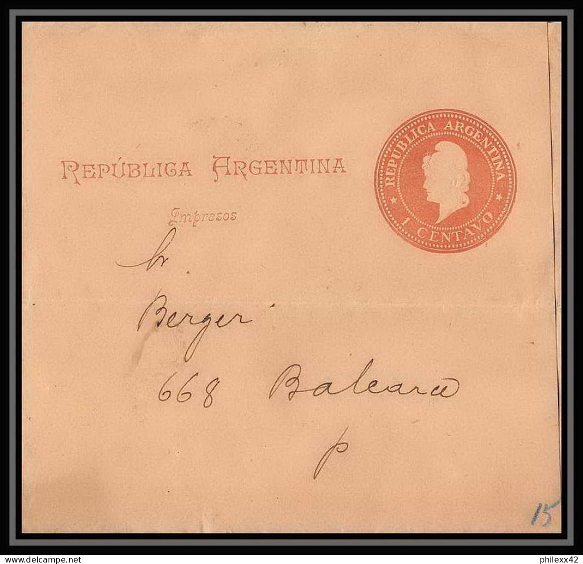 4139/ Argentine (Argentina) Entier Stationery Bande Pour Journal Newspapers Wrapper N°20 - Postal Stationery