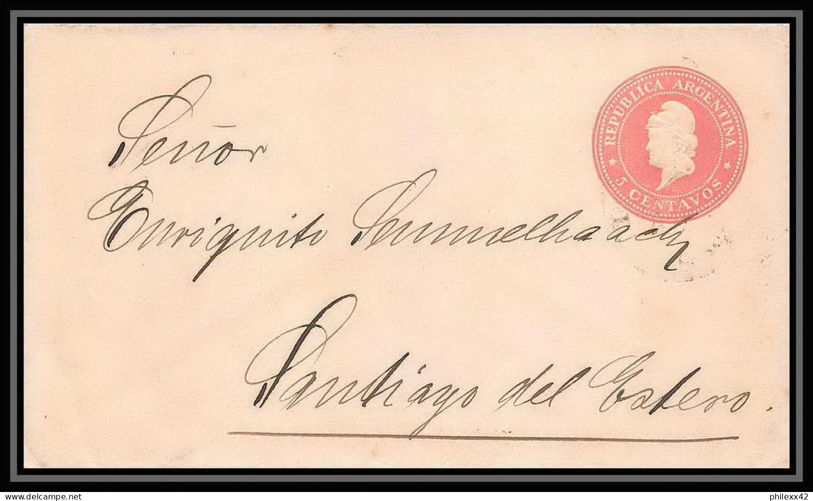 4155/ Argentine (Argentina) Entier Stationery Enveloppe (cover) N°13 1900 - Postwaardestukken