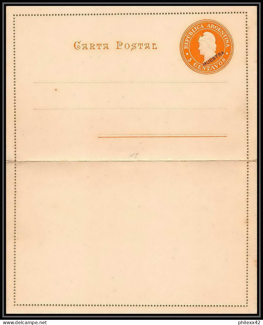 4154/ Argentine (Argentina) Entier Stationery Carte Lettre Letter Card 2c Overprint Muestra Neuf (mint) Tb - Enteros Postales