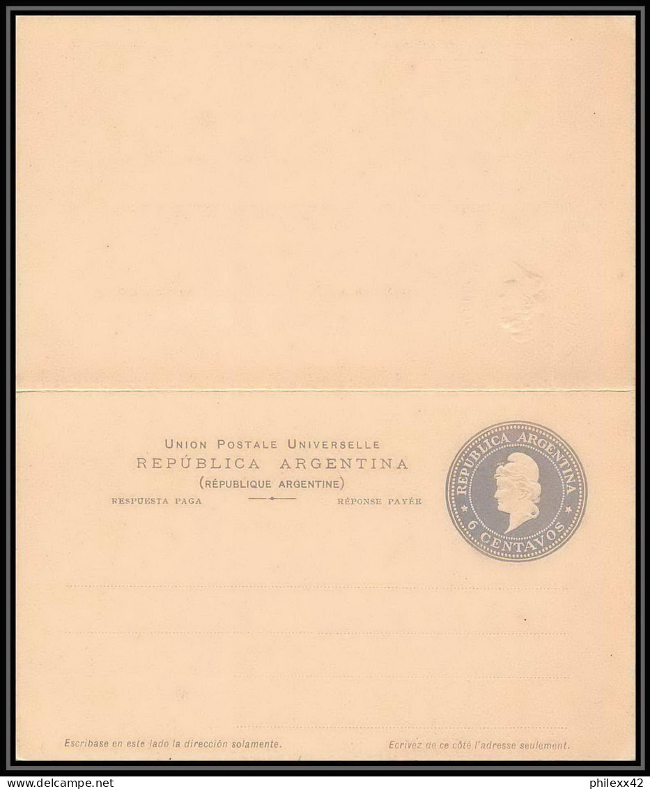 4160/ Argentine (Argentina) Entier Stationery Carte Postale (postcard) N°18 + Réponse 1896 - Postwaardestukken