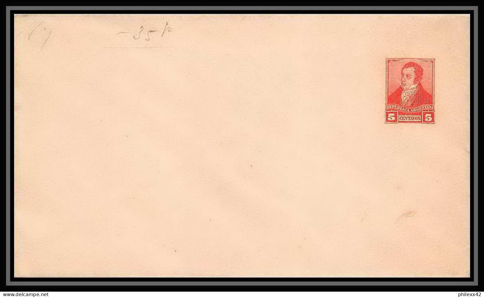 4187/ Argentine (Argentina) Entier Stationery Enveloppe (cover) N°12 Neuf (mint) 149X89 Mm - Entiers Postaux