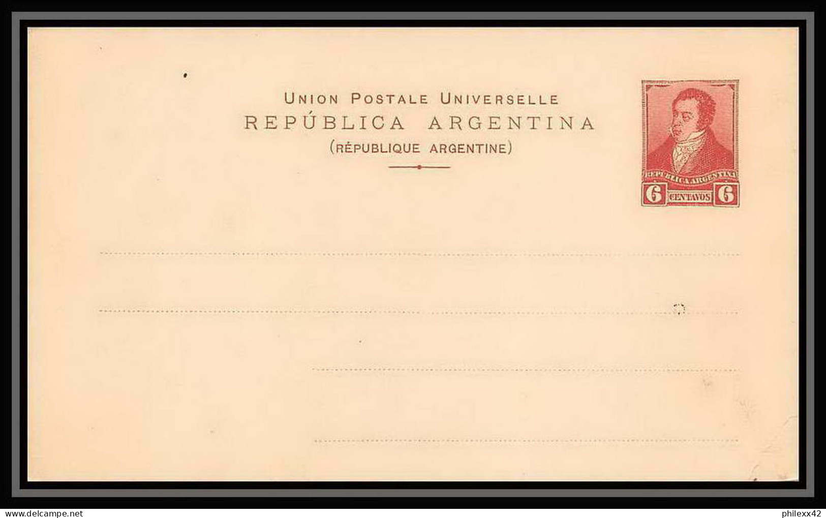 4188/ Argentine (Argentina) Entier Stationery Carte Postale (postcard) N°12 Neuf (mint) - Postal Stationery