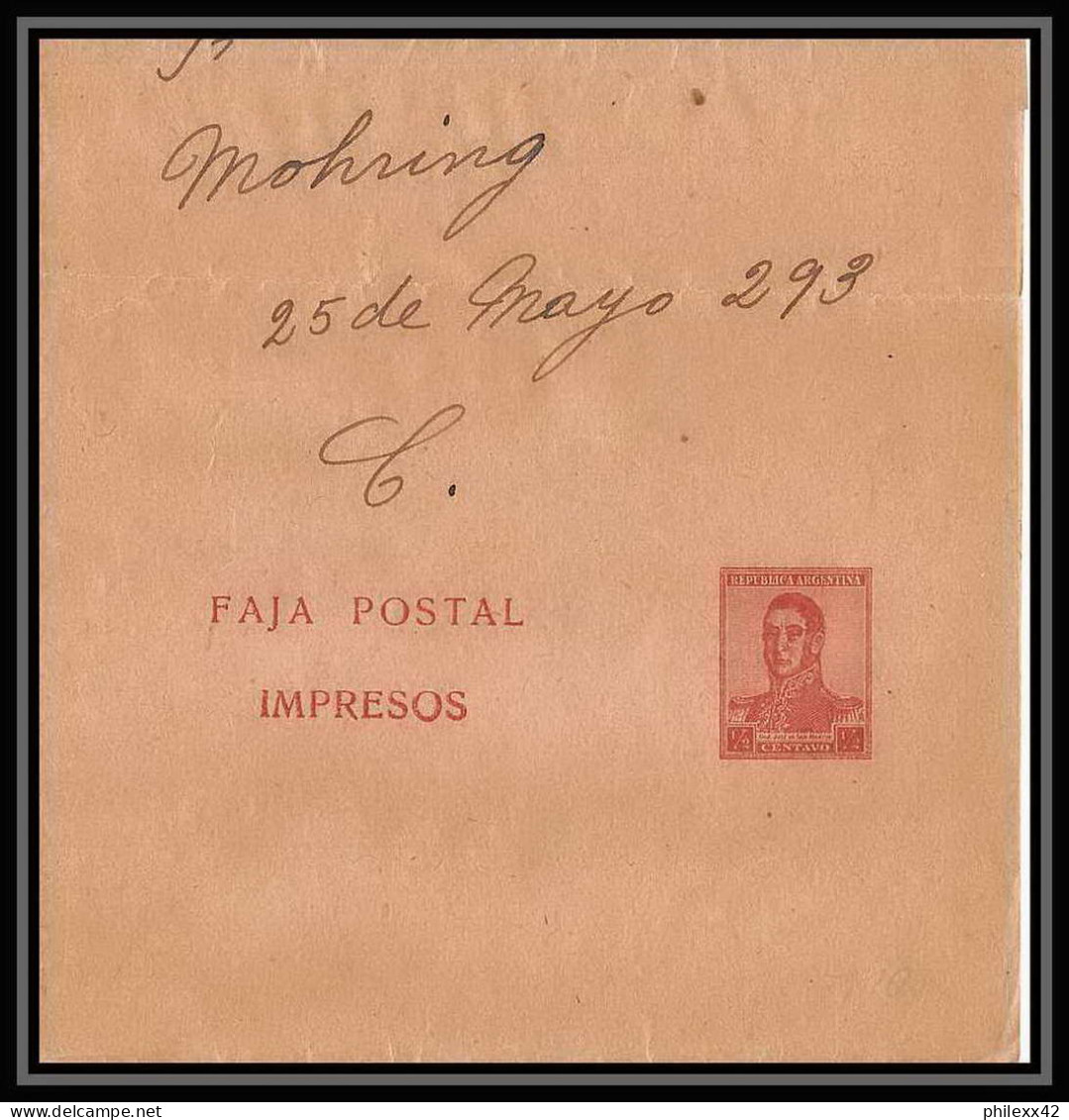 4197/ Argentine (Argentina) Entier Stationery Bande Pour Journal Newspapers Wrapper N°41 1917 - Enteros Postales