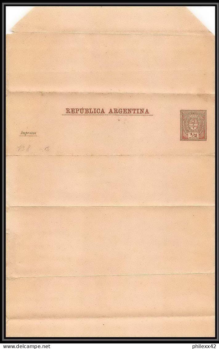 4213/ Argentine (Argentina) Entier Stationery Bande Pour Journal Newspapers Wrapper N°8 1889 Neuf (mint) - Entiers Postaux