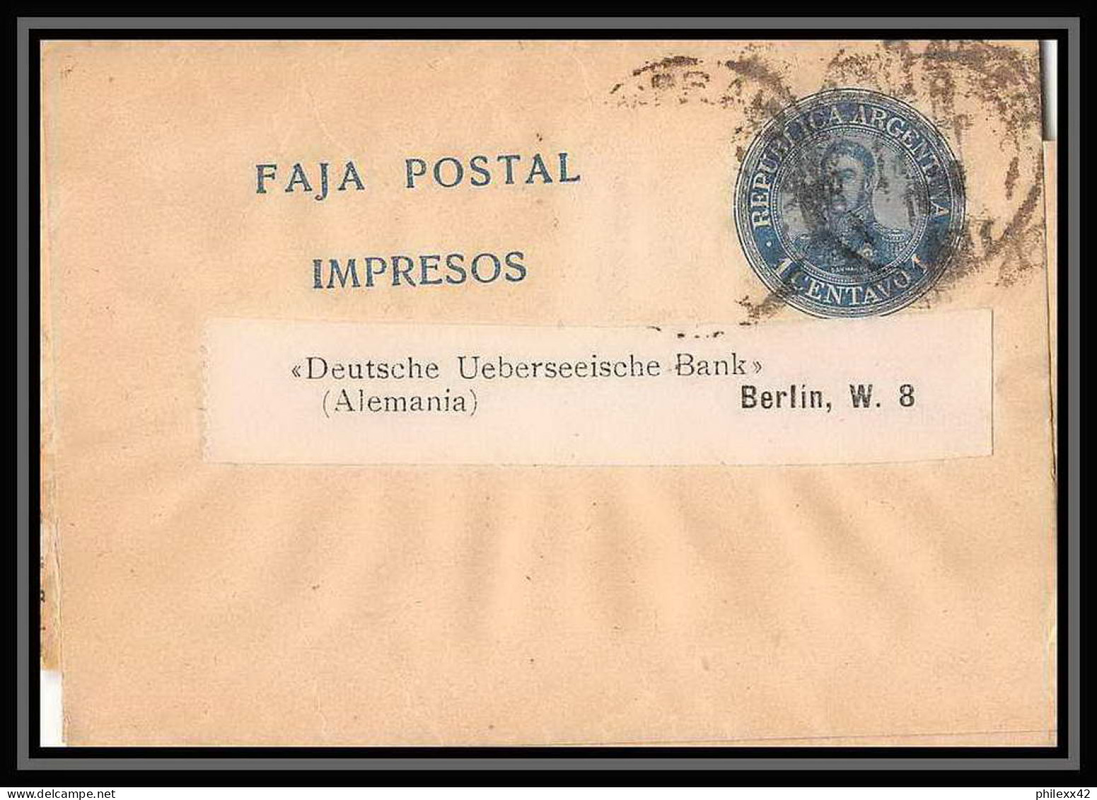 4219/ Argentine (Argentina) Entier Stationery Bande Pour Journal Newspapers Wrapper N°34 - Postal Stationery