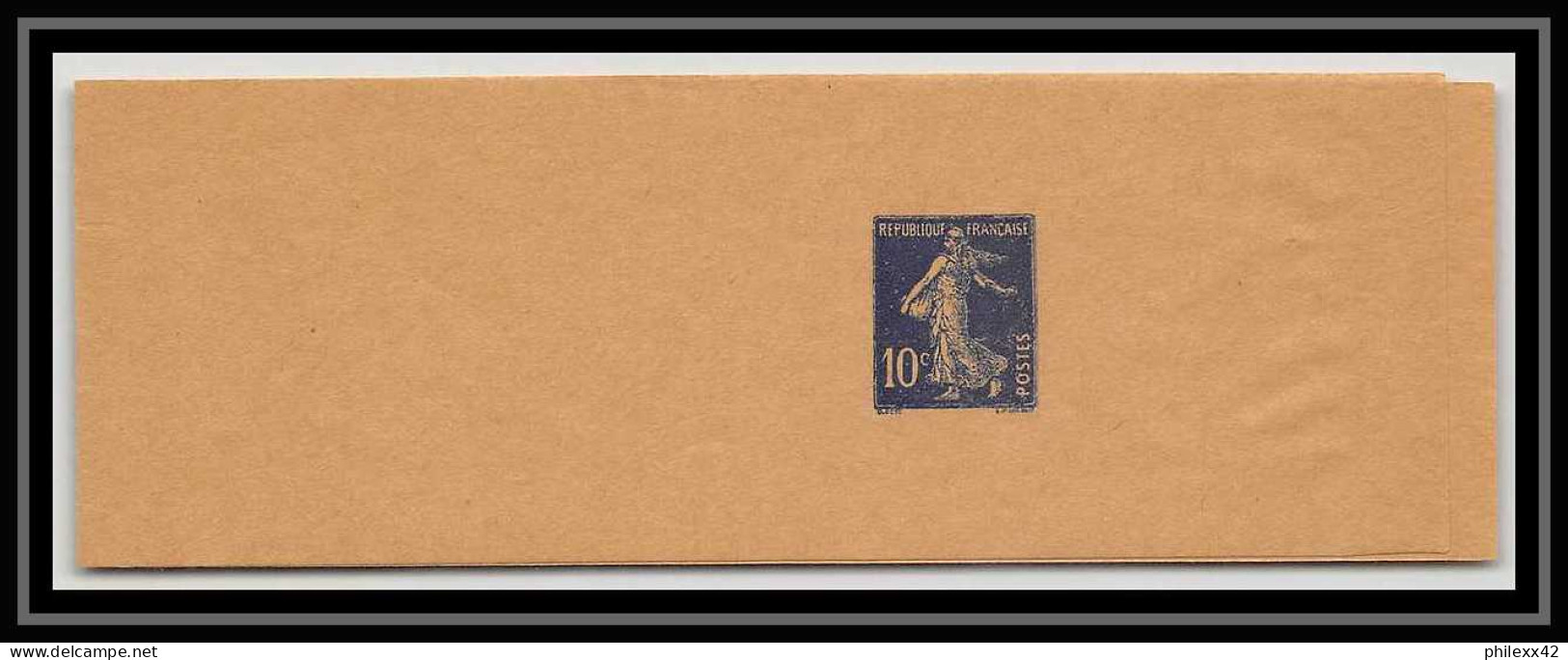 4453 10c Bleu Semeuse Neuf Tb Sans Date Bande Journal France Entier Postal Stationery - Newspaper Bands