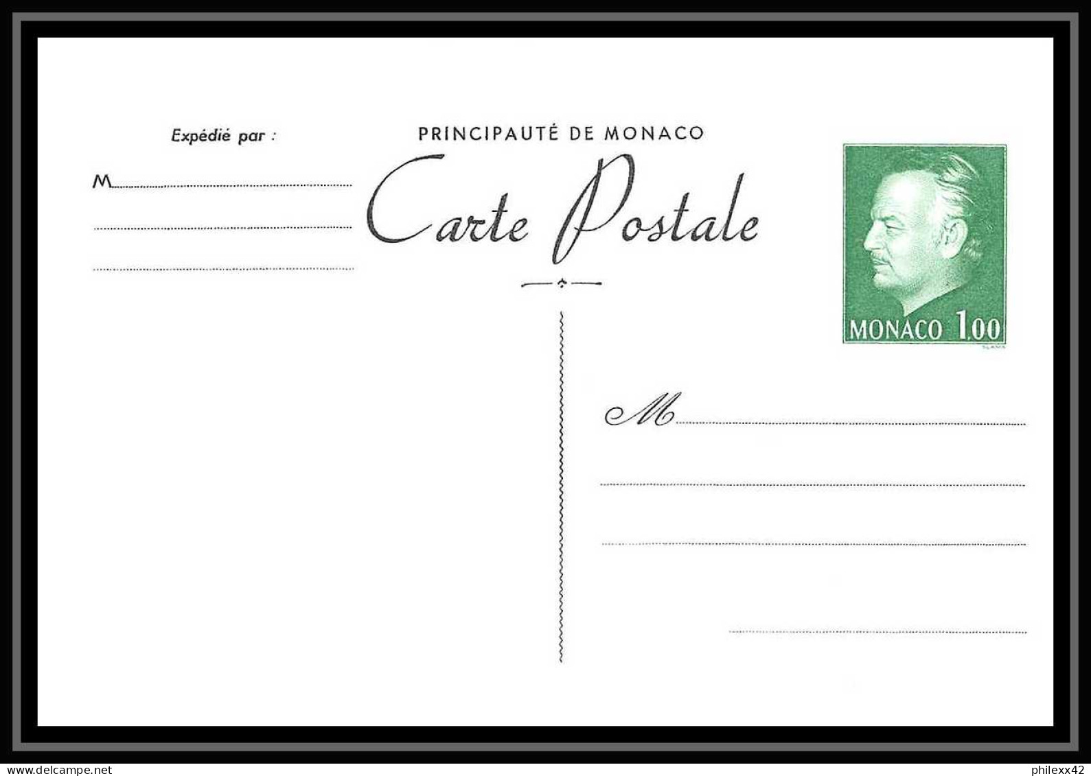 4477 Raignier Neuf Ttb H1 1f Vert 1979 Carte Postale Monaco Entier Postal Stationery - Postwaardestukken