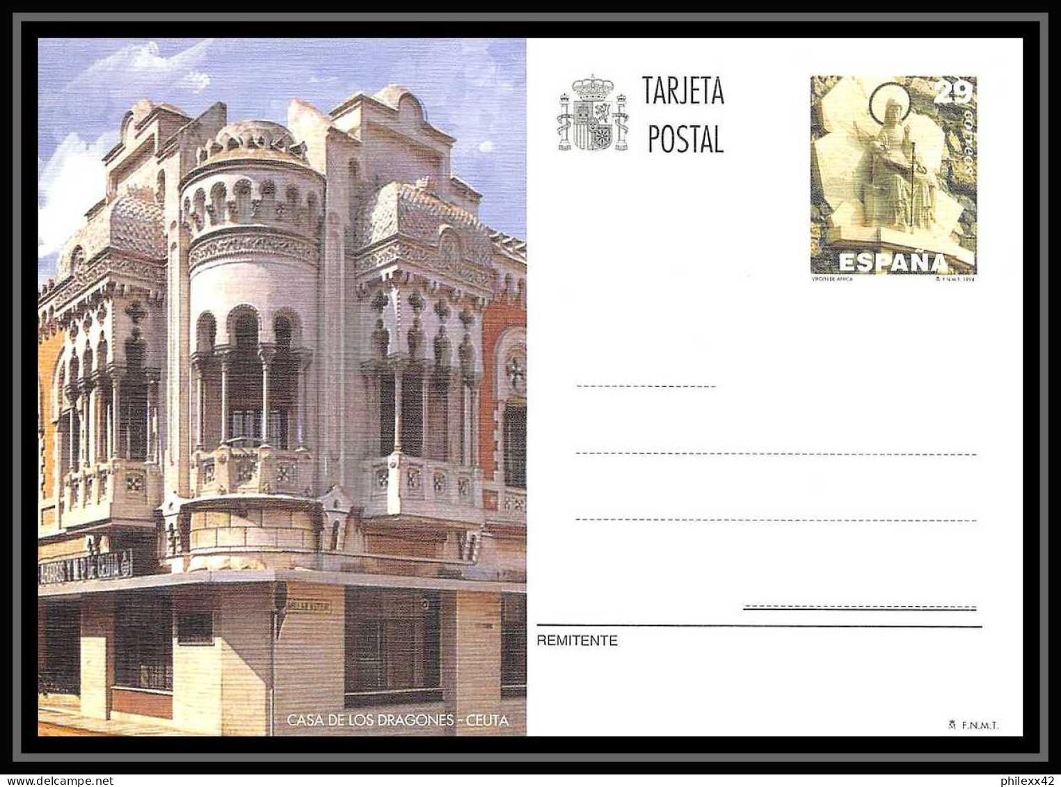 4498 Casa De Los Dragones Neuf Tb Carte Postale Espagne (spain) Entier Postal Stationery - 1931-....