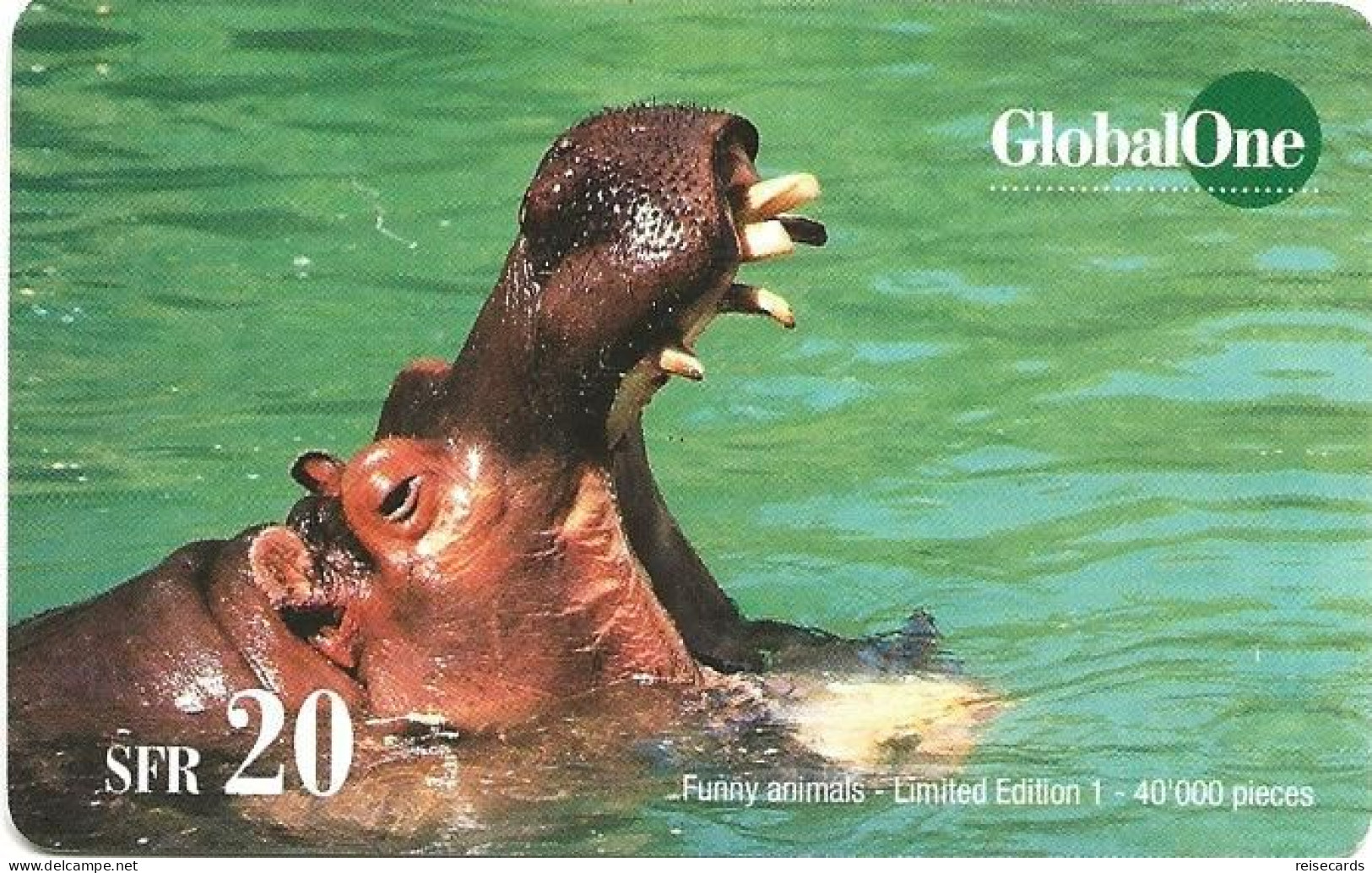 Switzerland: Prepaid GlobalOne - Funny Animals 1 - Switzerland