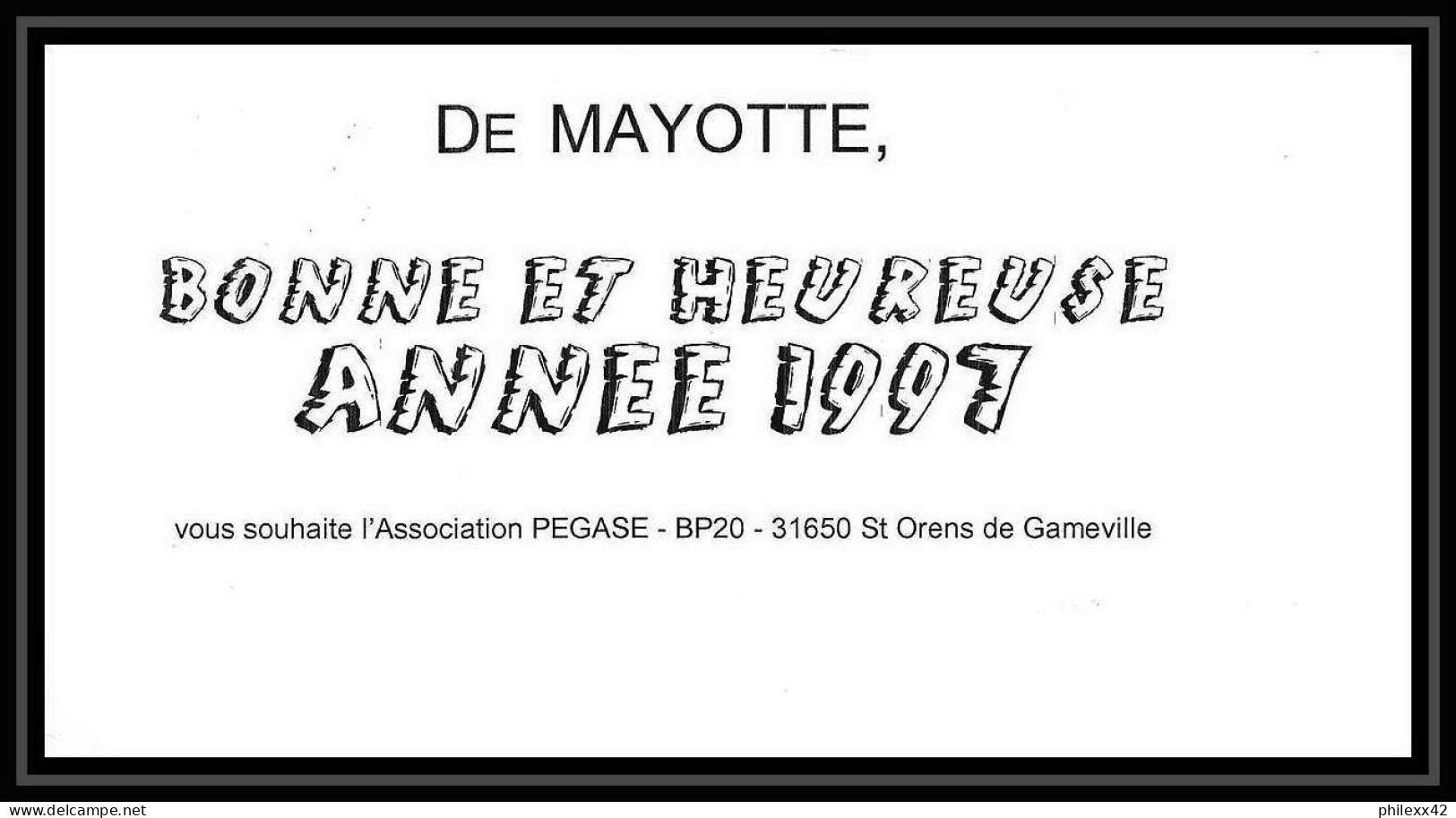 5197/ 1997 Association Pegase Aviation Legere France Mayotte Lettre Cover - Lettres & Documents