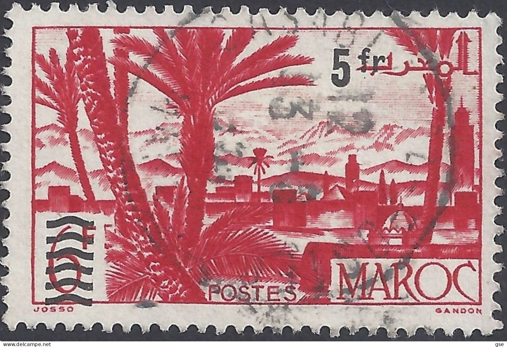 MAROCCO 1951 - Yvert 298° - Soprastampato | - Used Stamps