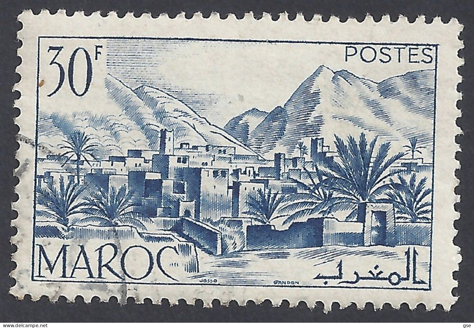MAROCCO 1951 - Yvert 305° - Todra | - Used Stamps