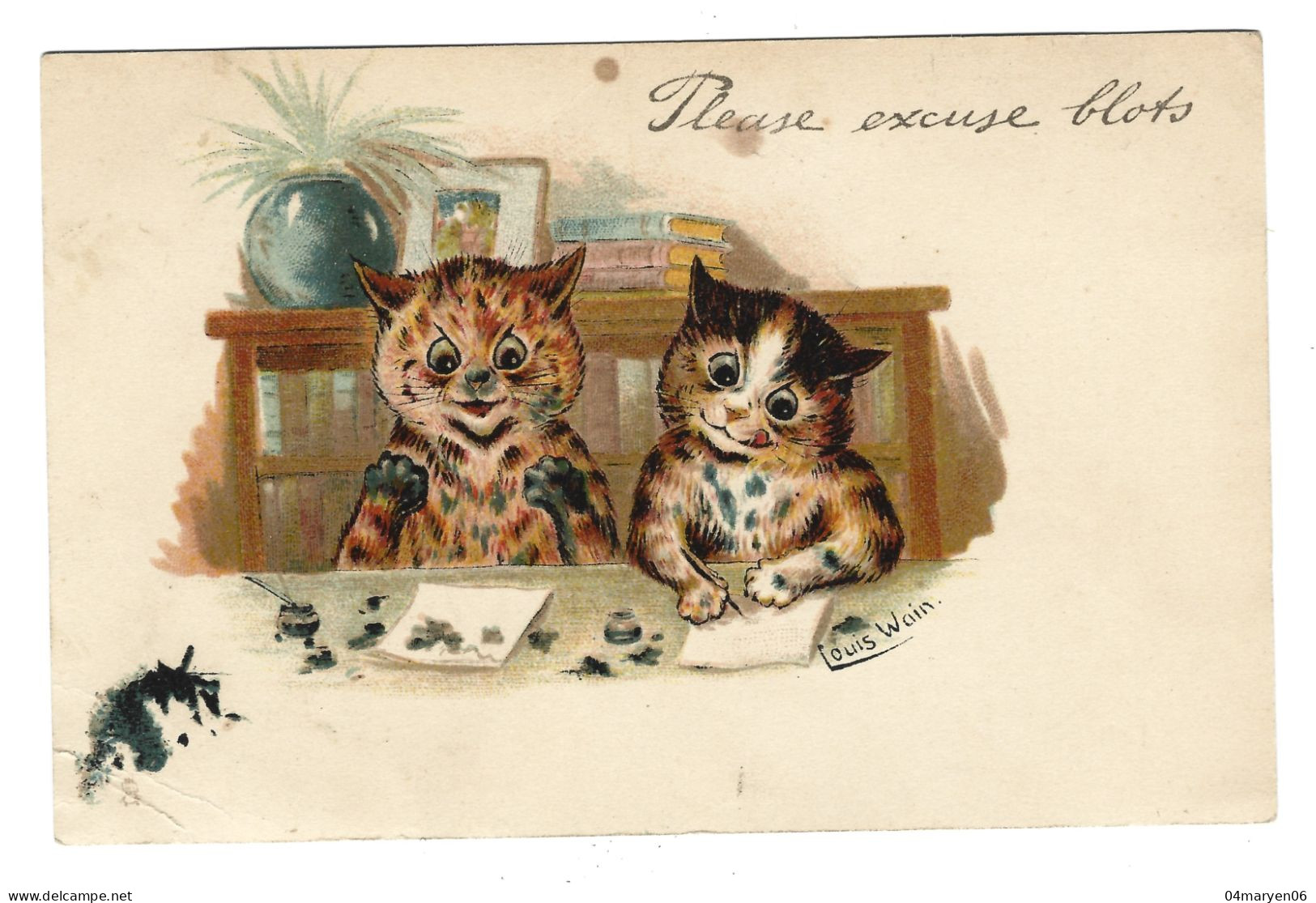 ***  1  X  LOUIS  WAIN  ***   -   Please Excuse Blots   -   ZIE / VOIR / SEE SCAN'S - Wain, Louis