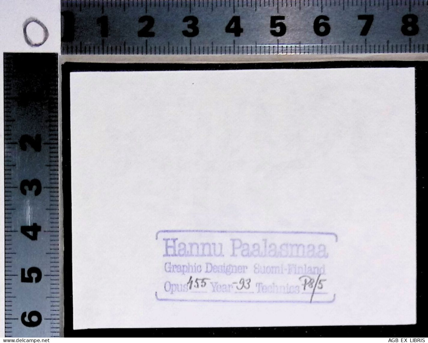 EX LIBRIS HANNU PAALASMAA Per RUTTA OITTINEN L27b-F01 - Ex-libris