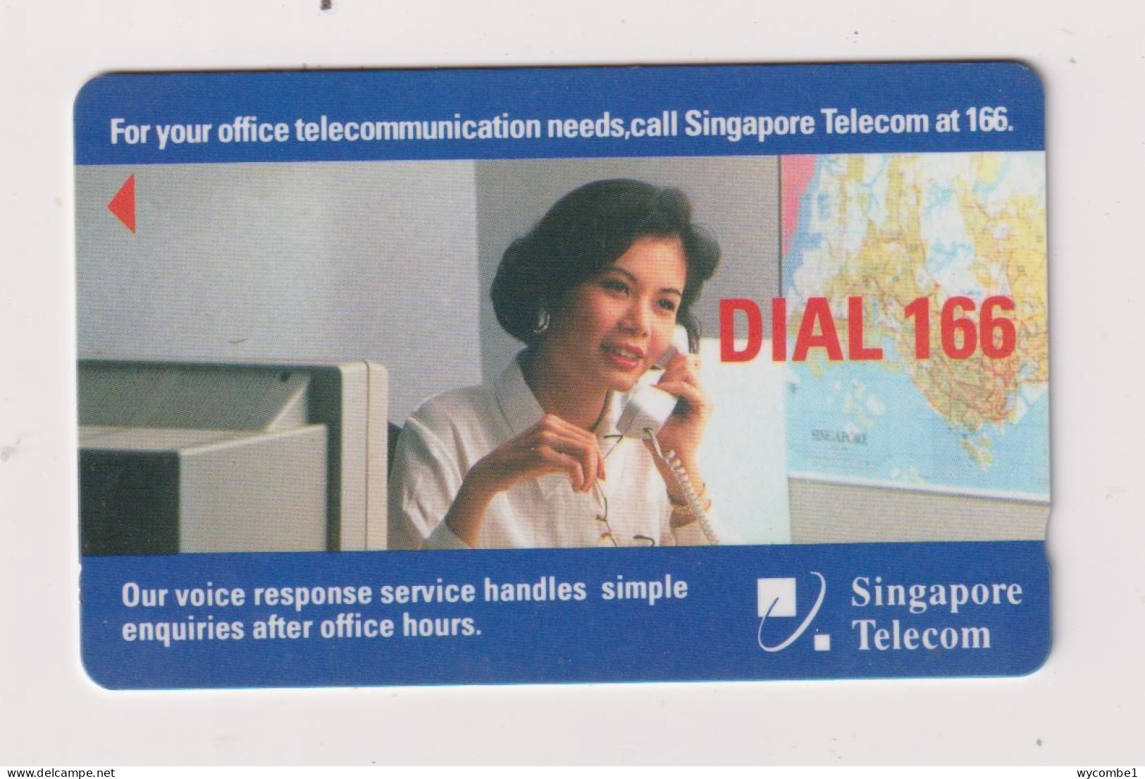 SINGAPORE - Woman On Phone GPT Magnetic Phonecard - Singapore