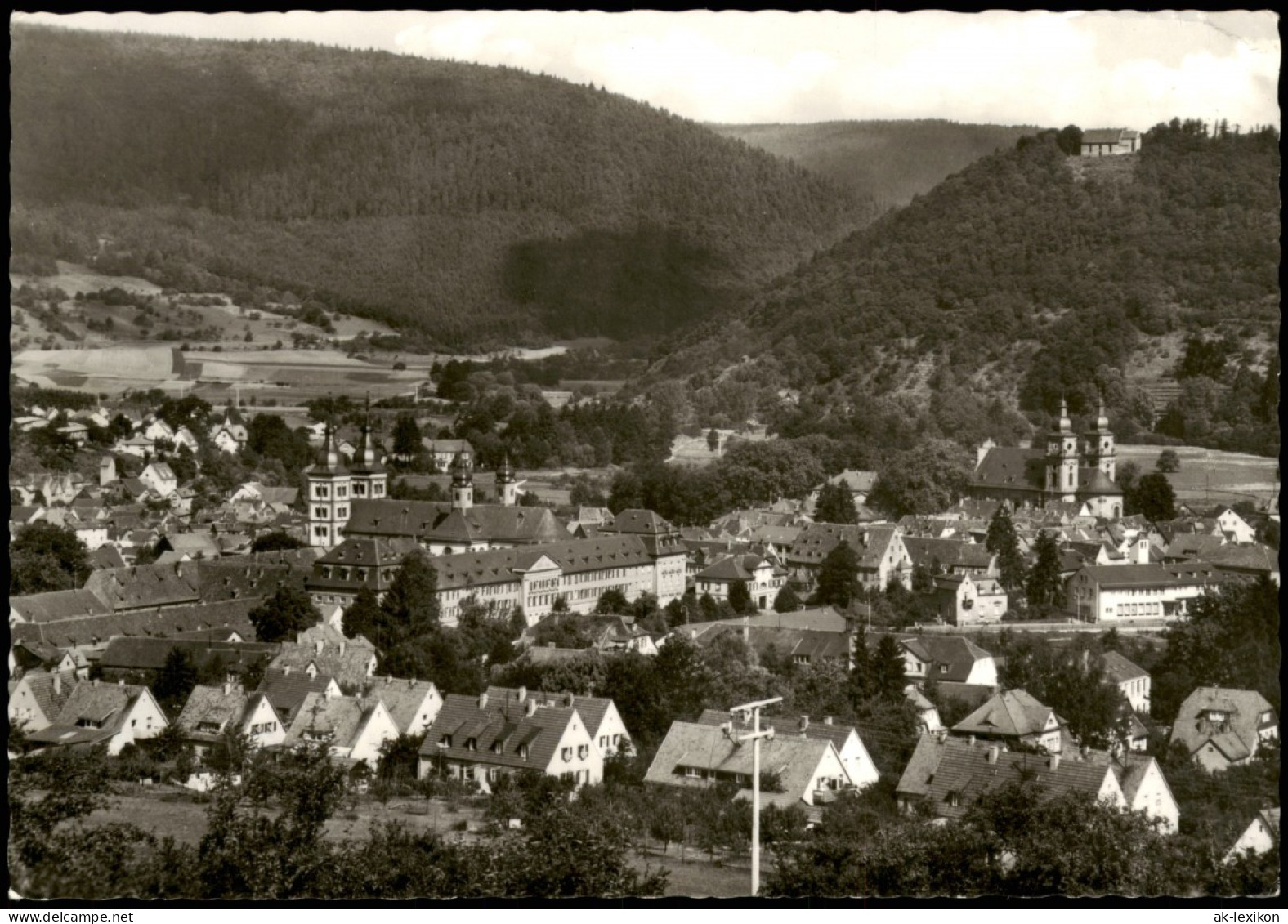 Ansichtskarte Amorbach Panorama-Ansicht; Ort Im Odenwald 1970 - Amorbach