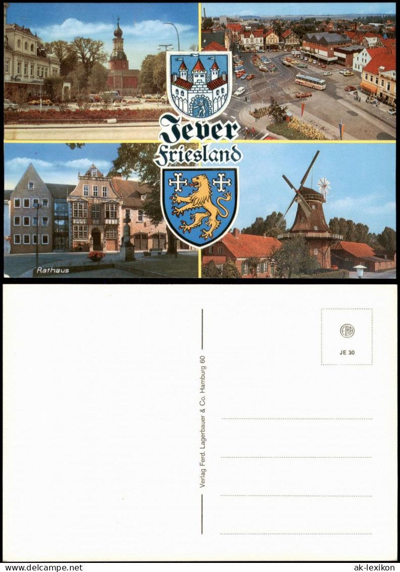 Jever Mehrbildkarte Mit Ortsansichten Und Rathaus, Friesland 1980 - Jever