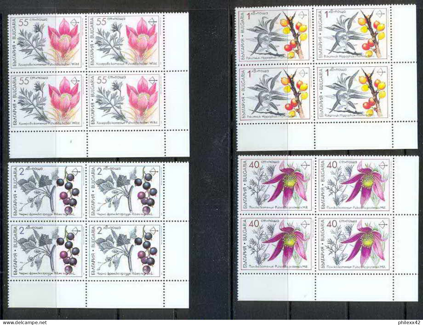 Bulgarie (Bulgaria) MNH ** 155 N° 3418 / 3423 Fleurs (fleur Flower Flowers) Plantes Médicinales Bloc 4 - Neufs