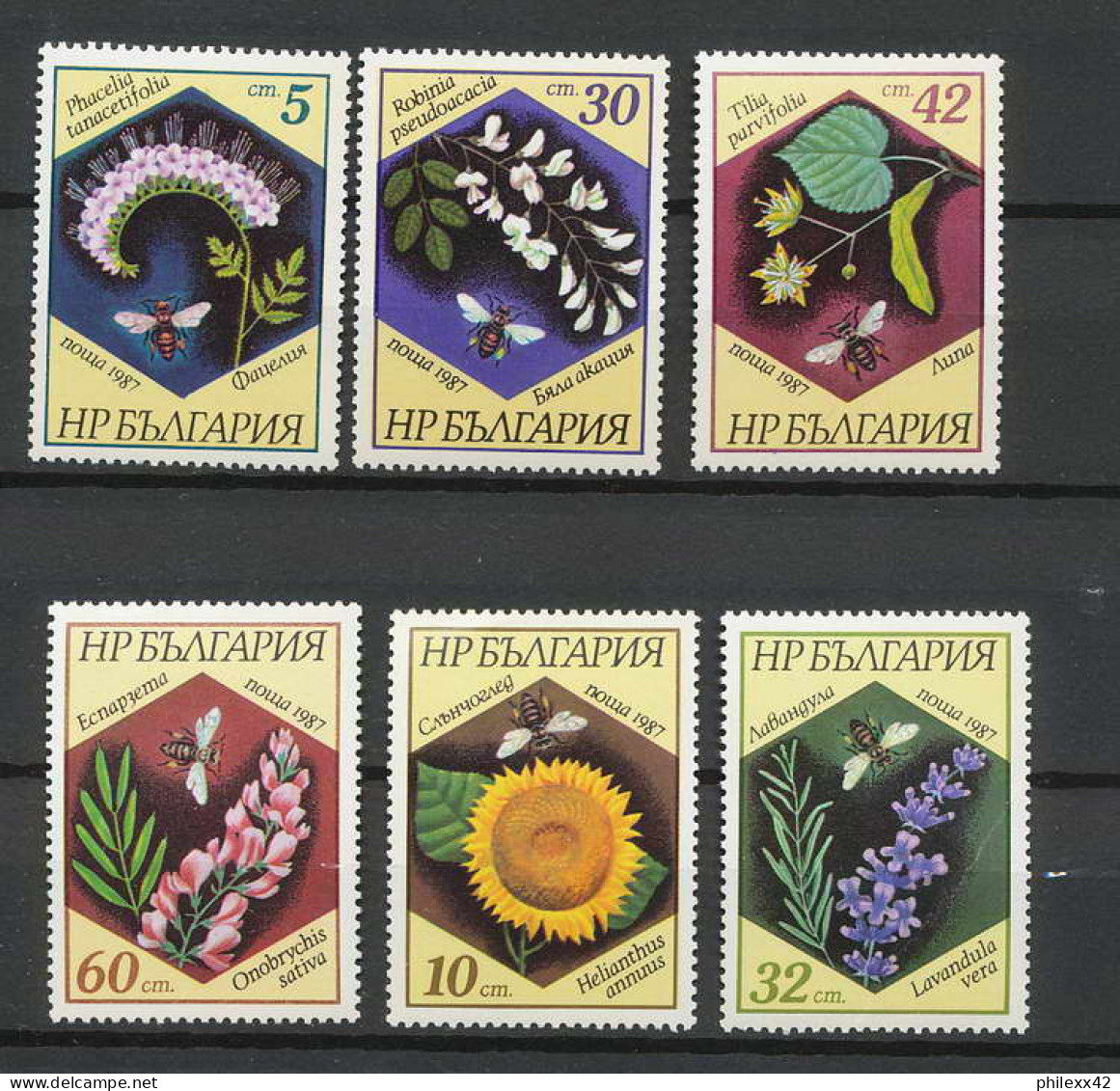 Bulgarie (Bulgaria) MNH ** 315- 3103 / 3108 Abeilles Bee Fleurs (fleur Flower Flowers) - Neufs