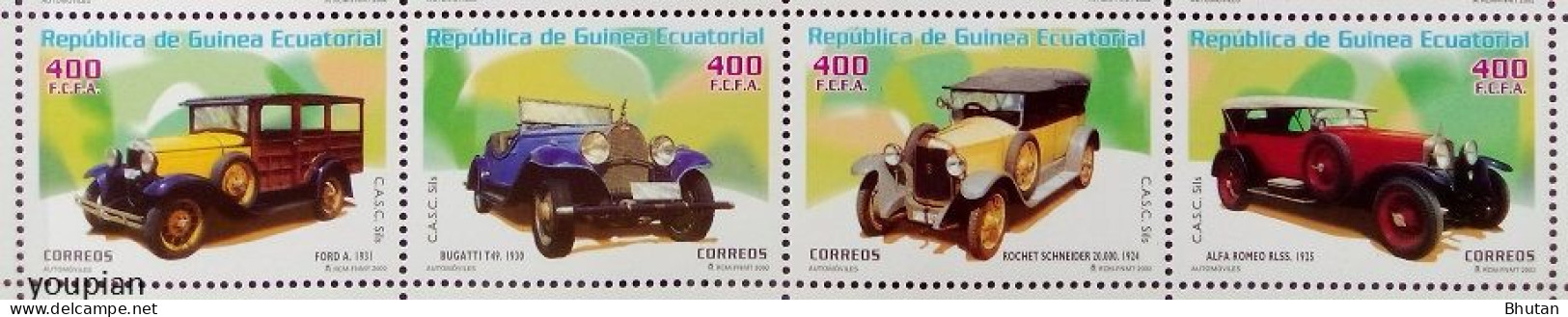 Equatorial Guinea 2002, Oldtimer, MNH Stamps Strip - Guinea Ecuatorial