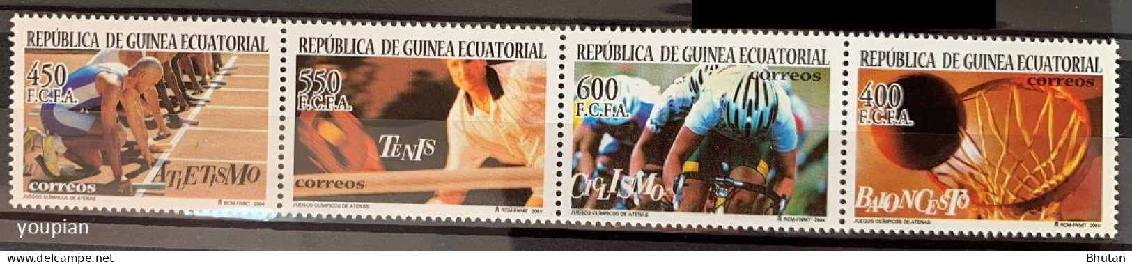 Equatorial Guinea 2004, Summer Olypic Game Sin Athenes, MNH Stamps Strip - Guinea Ecuatorial