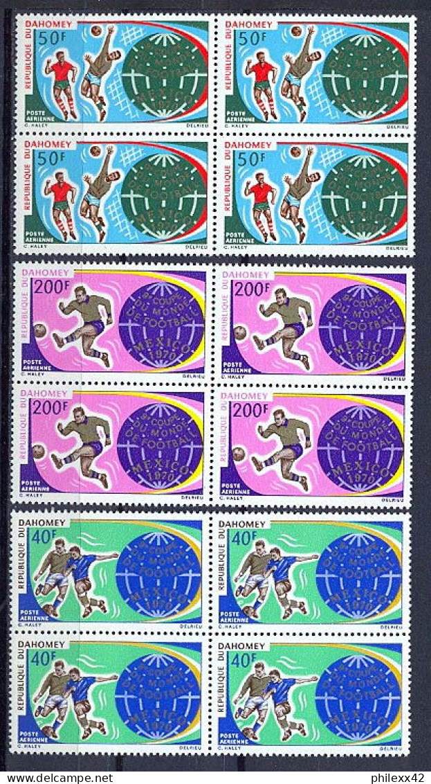 Dahomey ** MNH 19a - Bloc 4 Poste Aérienne Y&t N° 124 / 126 Football (Soccer) Coupe Du Monde Mexico 1970 COTE 24.3  - 1986 – Mexico