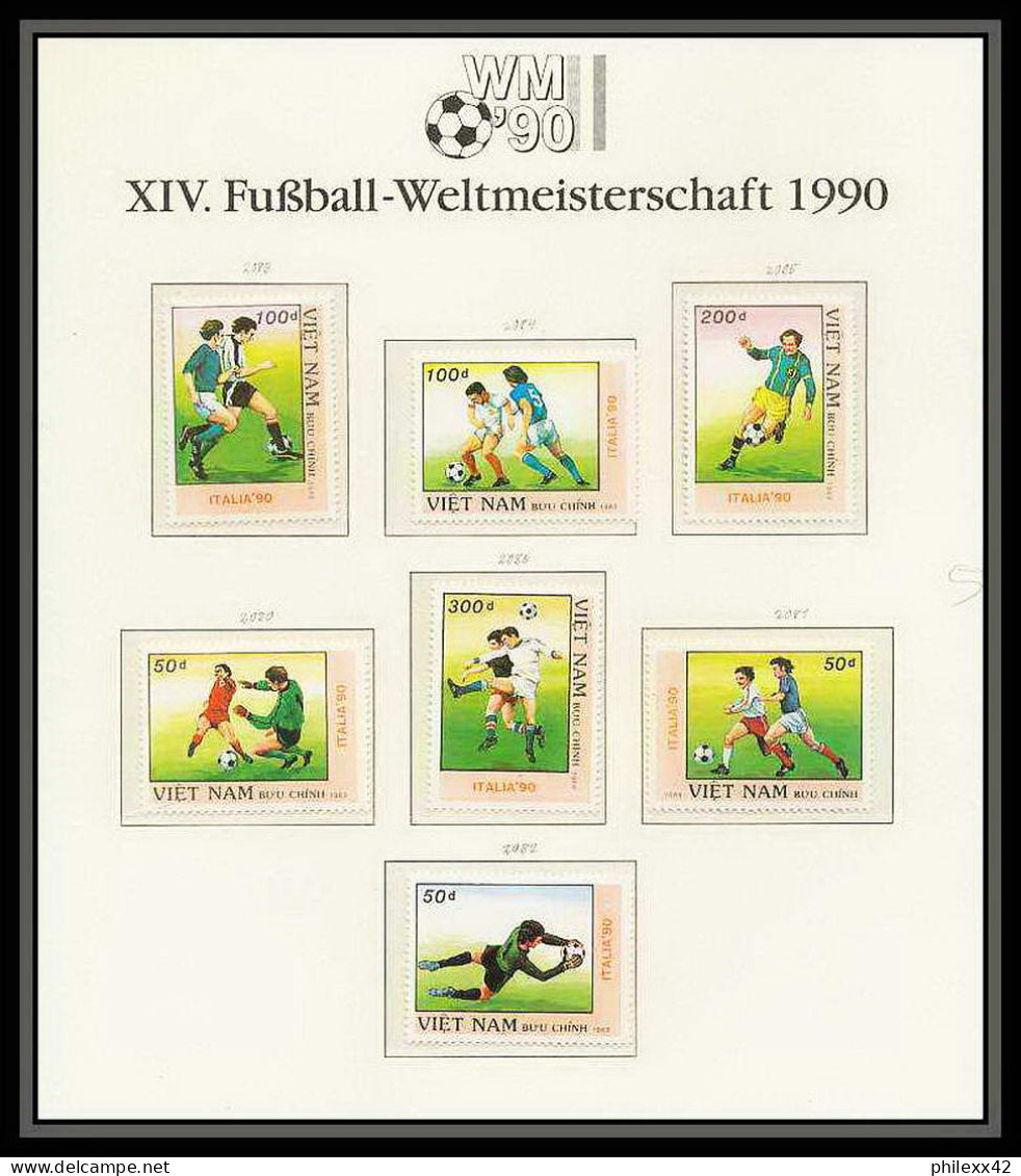 019 Football (Soccer) Italia 90 Neuf ** MNH - Block 76 + Serie Viet Nam (Vietnam) - 1990 – Italie