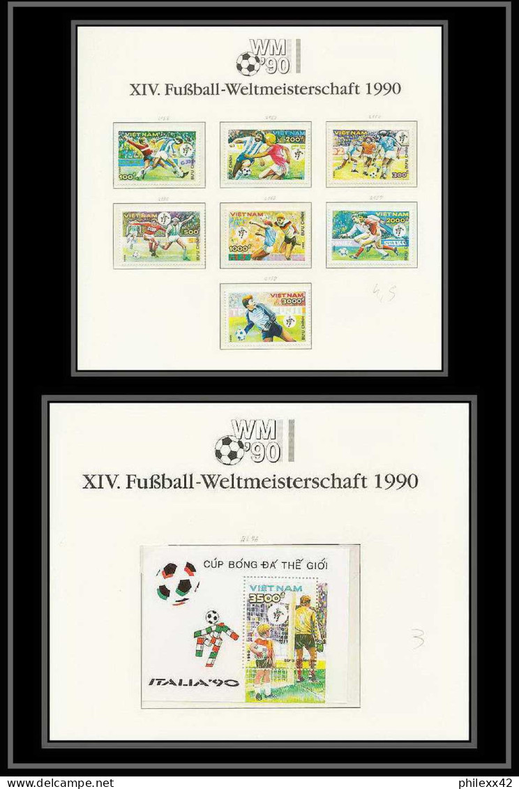 020 Football (Soccer) Italia 90 Neuf ** MNH - Viêt Nam 1044 / 50 + Bf 51 - 1990 – Italien