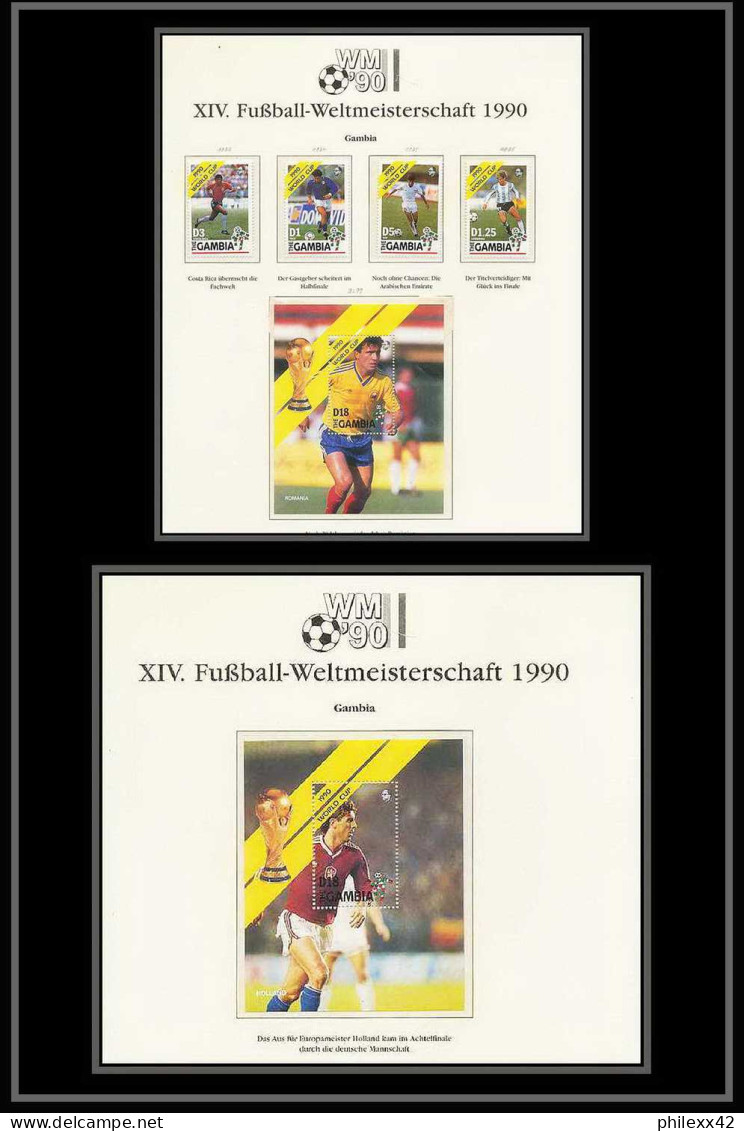 087 Football (Soccer) Italia 90 Neuf ** MNH - Gambie 1064/67 + Bloc 99 - 1990 – Italien