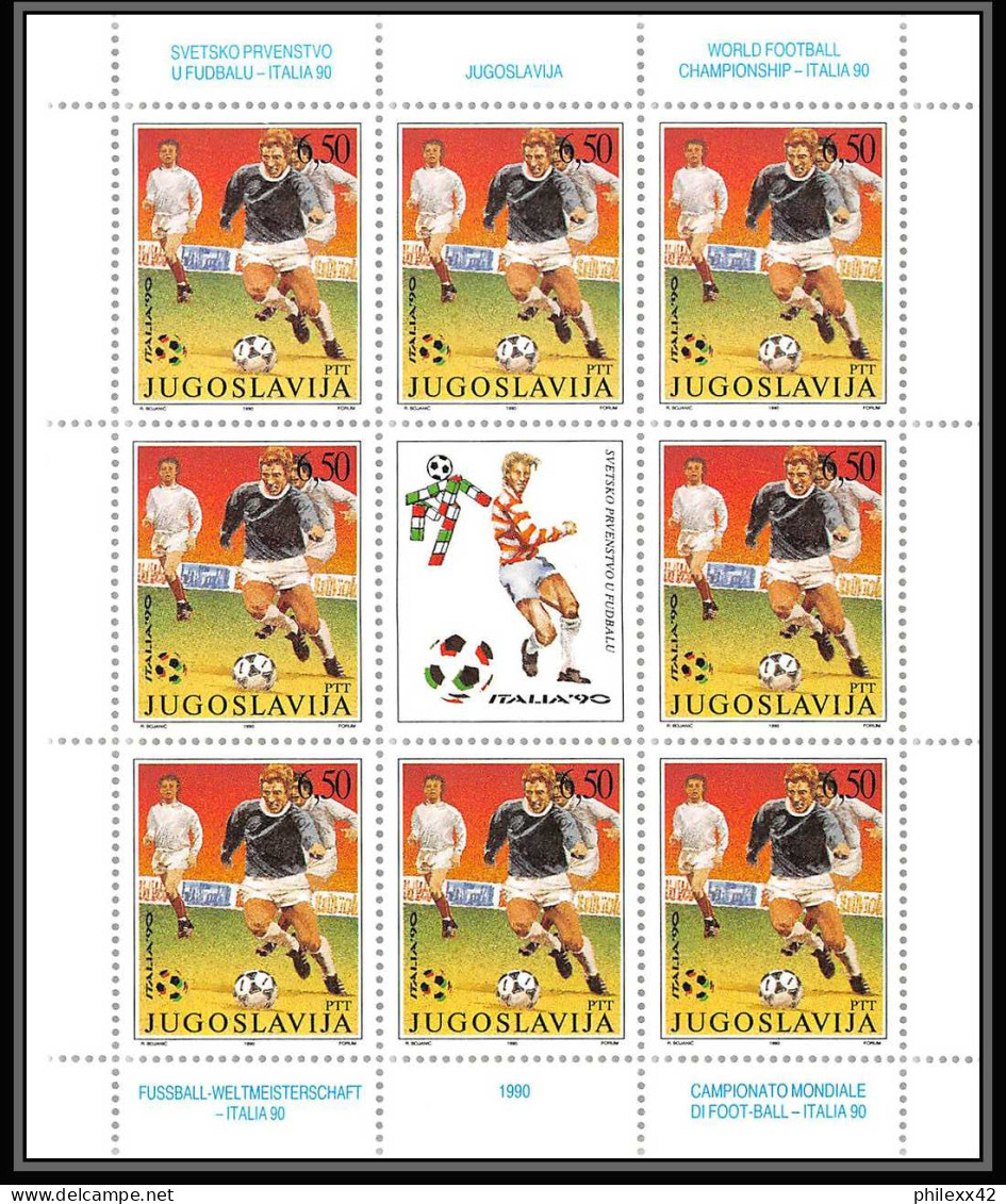 176 Football (Soccer) Italia 90 Neuf ** MNH - Yougoslavie (Yugoslavia) Blocs + Timbres - 1990 – Italien