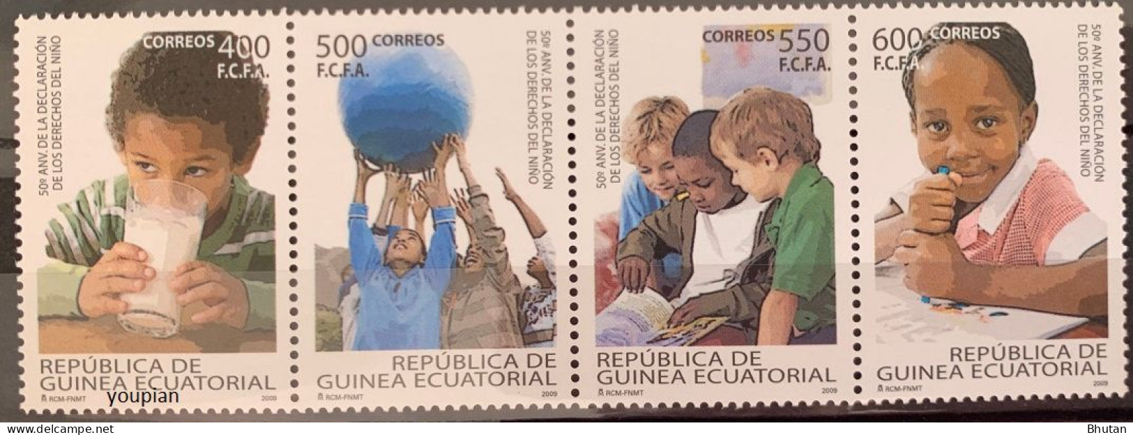 Equatorial Guinea 2009, Right Of Children, MNH Stamps Strip - Guinea Ecuatorial