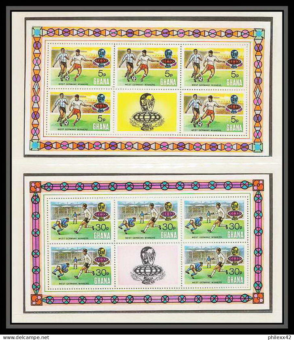 225 Football (Soccer) Allemagne 1974 Munich - Neuf ** MNH - Ghana Overprinted Non Dentelé Imperf  - 1974 – Germania Ovest