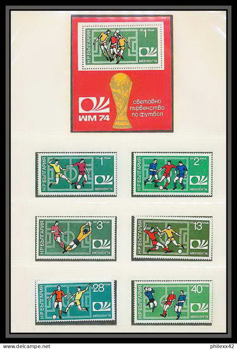 269 Football (Soccer) Allemagne 1974 Munich - Neuf ** MNH - Bulgarie (Bulgaria) Michel 2326-2331 + Bloc - 1974 – West-Duitsland