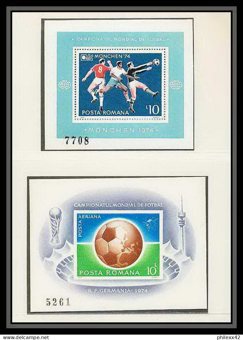 281 Football (Soccer) Allemagne 1974 Munich - Neuf ** MNH - Roumanie (Romania) / Romana N° 3203-3208 + Blocs 114/5 - 1974 – Alemania Occidental