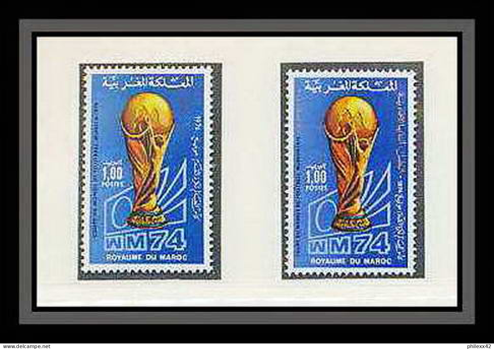 314 Football (Soccer) Allemagne 1974 Munich - Neuf ** MNH - Maroc N° 710/711 OR (gold Stamps) Overprint Gold  - 1974 – Germania Ovest