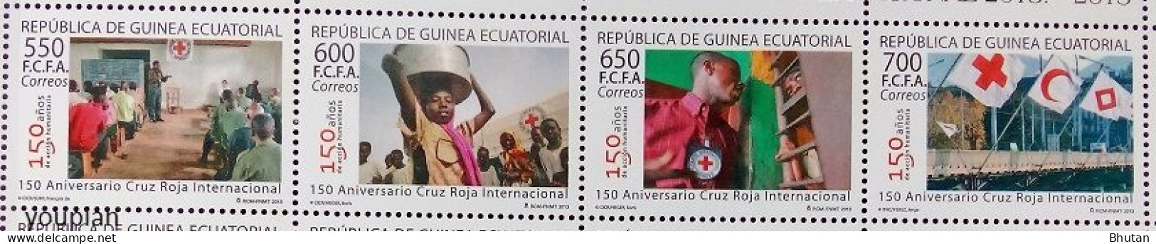 Equatorial Guinea 2013, 150 Years Of Red Cross, MNH Stamps Strip - Guinea Ecuatorial