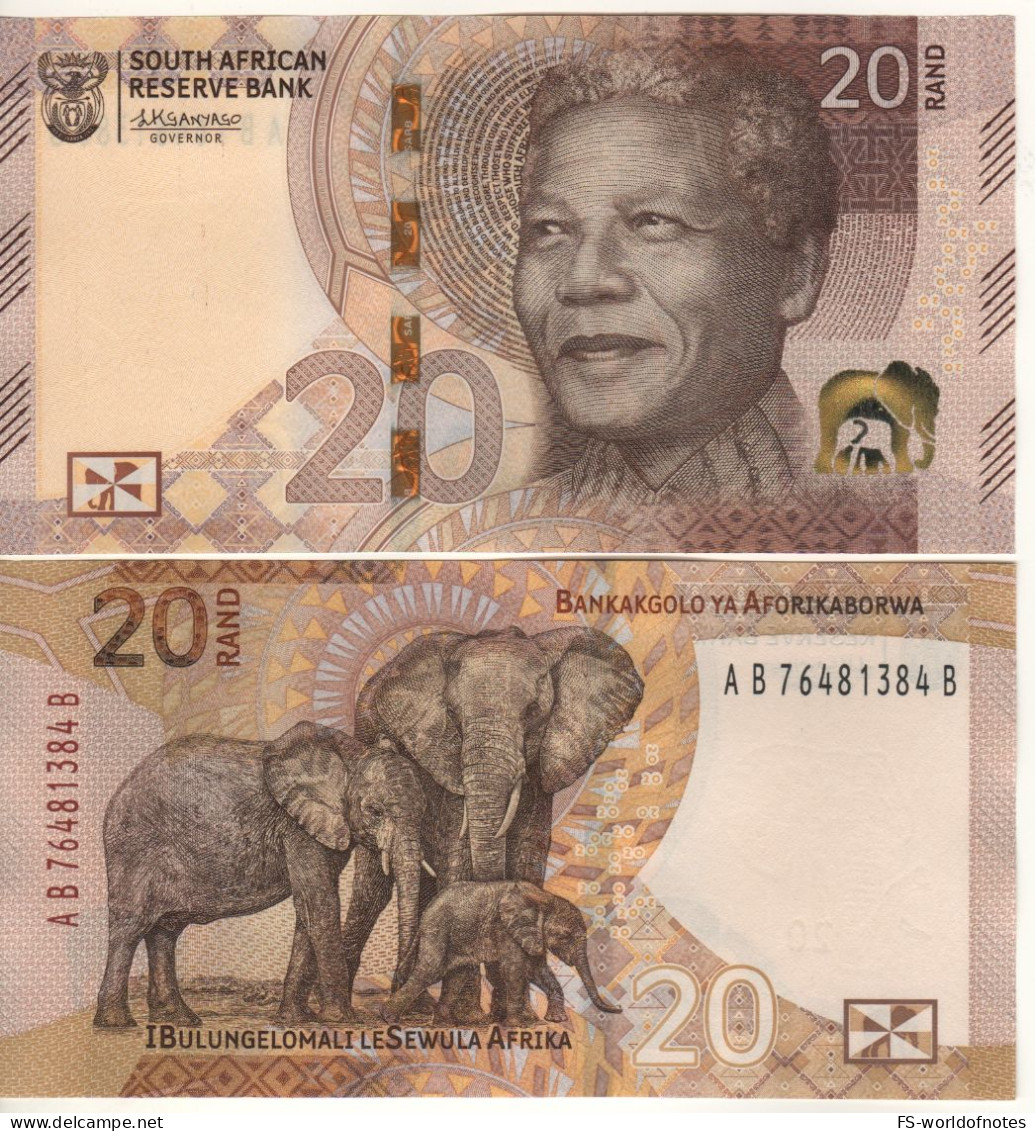 SOUTH AFRICA New 20 Rand  PW149   (ND 2023 Nelson Mandela + Elephants At Back ) - Südafrika