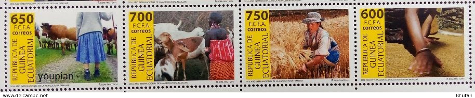 Equatorial Guinea 2014, International Year Of Family Farming, MNH Stamps Strip - Guinea Ecuatorial